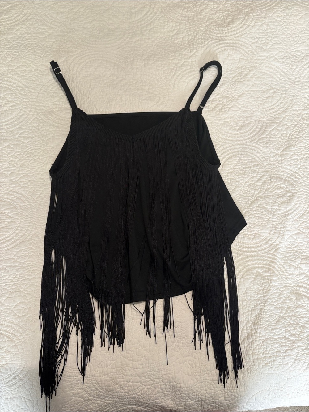 Black Fringe Camisole Tank Top - Brand:
